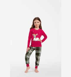 Снимка на Girls' pyjamas Zonda, long sleeves, long legs - amaranth/print