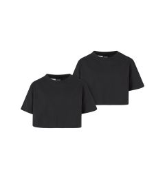 Снимка на Girls' Short Kimono Tee T-Shirt - 2 Pack Black+Black