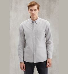 Снимка на GRIMELANGE Cliff Men's 100% Cotton Pocket Oxford Gray Shirt