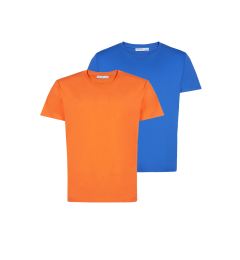 Снимка на GRIMELANGE Utah Men's Double Set Slim Fit Blue / Orange T-shirt