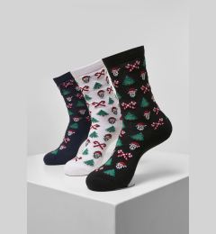 Снимка на Grumpy Santa Christmas Socks - 3-Pack Black/Navy/White