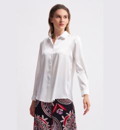 Снимка на Gusto Satin Shirt - White