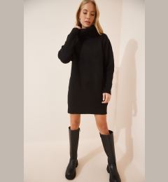 Снимка на Happiness İstanbul Women's Black Turtleneck Mini Knitwear Dress