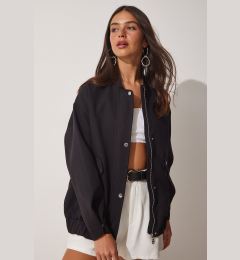 Снимка на Happiness İstanbul Women's Black Wide Pocket Bomber Coat