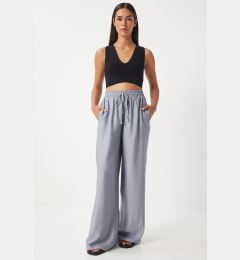 Снимка на Happiness İstanbul Women's Gray Wide Leg Casual Ayrobin Trousers