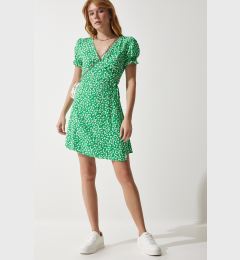 Снимка на Happiness İstanbul Women's Green Patterned Viscose Woven Dress