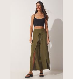 Снимка на Happiness İstanbul Women's Khaki Skirt-Looking Airobin Shalwar Trousers DE0009