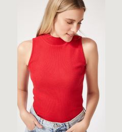 Снимка на Happiness İstanbul Women's Red Turtleneck Cotton Knitted Blouse