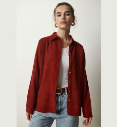 Снимка на Happiness İstanbul Women's Tile Corduroy Velvet Woven Jacket Shirt