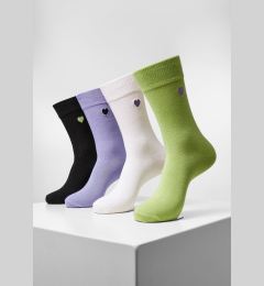 Снимка на Heart Socks 4-Pack Black+Lilac+Lime+White