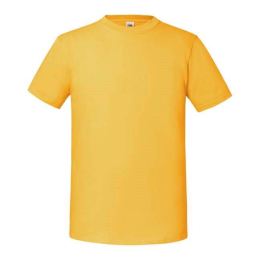 Снимка на Iconic 195 Ringspun Premium Fruit of the Loom Men's Yellow T-shirt