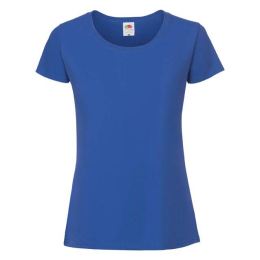 Снимка на Iconic 195 Ringspun Premium Premium Fruit of the Loom Blue T-shirt