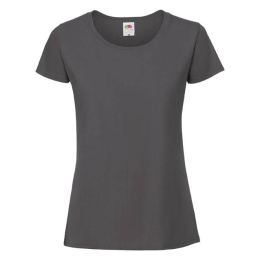 Снимка на Iconic 195 Ringspun Premium Premium Fruit of the Loom Graphite Women's T-shirt