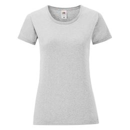 Снимка на Iconic Grey Women's T-shirt in combed cotton Fruit of the Loom