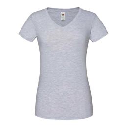 Снимка на Iconic Vneck Fruit of the Loom Women's Grey T-shirt