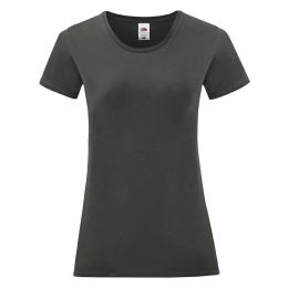 Снимка на Iconic Women's Graphite T-shirt in combed cotton Fruit of the Loom