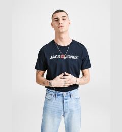 Снимка на Jack & Jones Синя тениска с принт & Jones - мъже