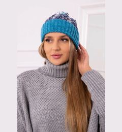 Снимка на Kesi Cap with a pompom Abigail K326 grey+white