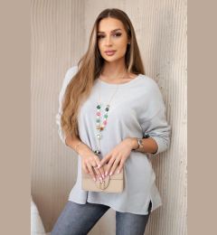 Снимка на Kesi Włoski Blouse with necklace grey