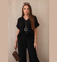 Снимка на Kesi Włoski Set with necklace blouse + pants black