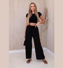 Снимка на Kesi Włoski Trousers with a wide waistband black