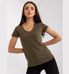 Снимка на Khaki cotton v-neck t-shirt