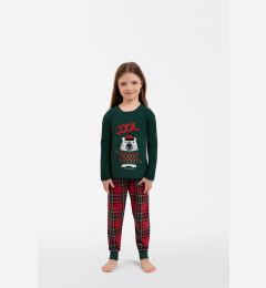 Снимка на Kids' pajamas Tess, long sleeves, long legs - green/print