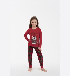 Снимка на Kids' pajamas Tess, long sleeves, long legs - red/print