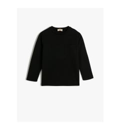 Снимка на Koton Basic T-Shirt Long Sleeve Crew Neck