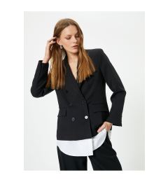 Снимка на Koton Blazer Jacket Double Breasted Buttoned Pocket Shirt Piece Look