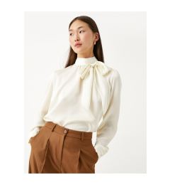 Снимка на Koton Bow Detailed Blouse High Collar