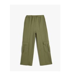 Снимка на Koton Cargo Pants Wide Leg Cotton with Elastic Waist