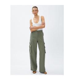 Снимка на Koton Cargo Pants Wide Leg Modal Blended