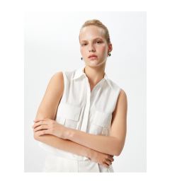 Снимка на Koton Crop Shirt Cargo Pocket Detail Sleeveless