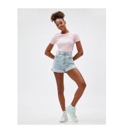 Снимка на Koton Crop T-Shirt Printed Crew Neck Short Sleeve