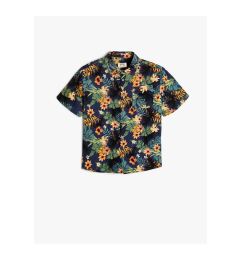 Снимка на Koton Floral Viscose Shirt Short Sleeve One Pocket