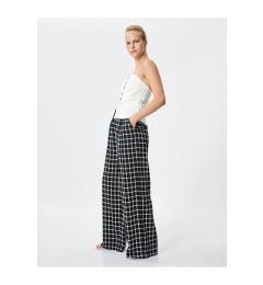 Снимка на Koton Laced Waist Wide Leg Trousers