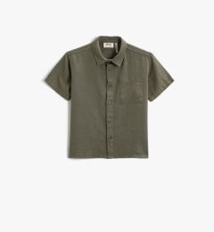 Снимка на Koton Linen Blend Shirt Short Sleeve