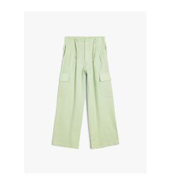 Снимка на Koton Linen Trousers Wide Leg Cargo Pocket Elastic Waist