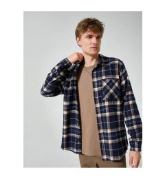 Снимка на Koton Lumberjack Shirt Applique Pocket Detailed Classic Collar Long Sleeve