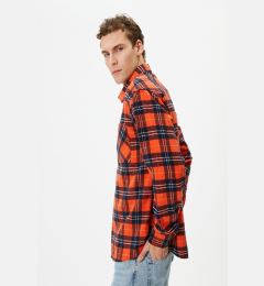 Снимка на Koton Men's Orange Plaid Shirt