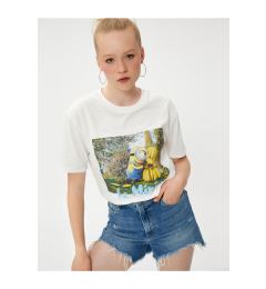 Снимка на Koton Minions T-Shirt Licensed Printed Crewneck Short Sleeved