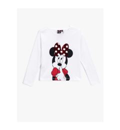 Снимка на Koton Minnie Mouse Licensed Printed T-Shirt. Crewneck Cotton.