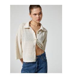 Снимка на Koton Openwork Crochet Shirt Kimono Sleeve Relaxed Cut