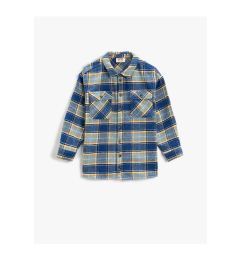 Снимка на Koton Oversize Lumberjack Shirt Covered Pocket Long Sleeve Soft Textured