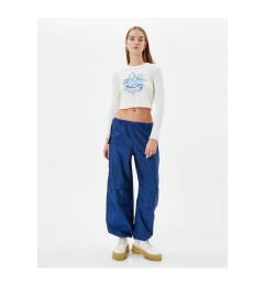 Снимка на Koton Parachute Trousers With Side Flap Pockets Tier Detail