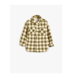 Снимка на Koton Plaid Fleece Shirt Jacket with Pocket