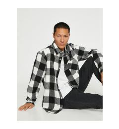 Снимка на Koton Plaid Lumberjack Shirt Classic Collar Long Sleeve