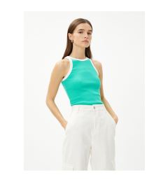 Снимка на Koton Ribbed Halter Neck Slim Fit T-Shirt