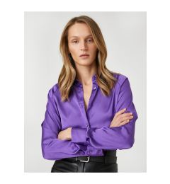 Снимка на Koton Satin Shirt with Long Raglan Sleeve